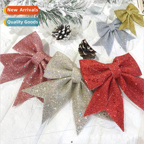 Christmas Bow Pearl Cotton Gold Dust Bow Christmas Tree Moun