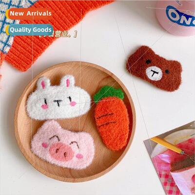 Japan plush cartoon hair clips female cute piggy pig tempera
