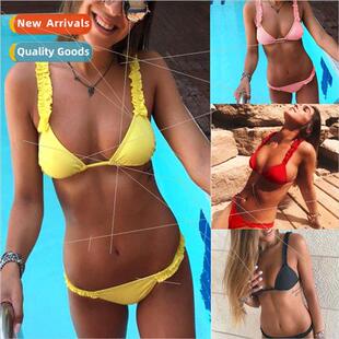 Ruffle Spl Bikini Solid Swimsu 2018A37 Color
