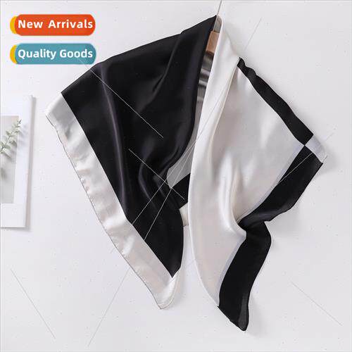 2023 spring summer new 90CM imation silk large square scarf