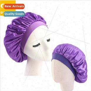 cap elastic dome silk Faux night brimmed wide child Parent