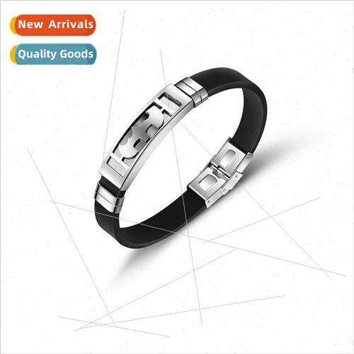 Skeleton tanium steel men personalised bracelet jewellery st