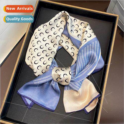 Fashion crescent moon crescent splicing color blocking doubl