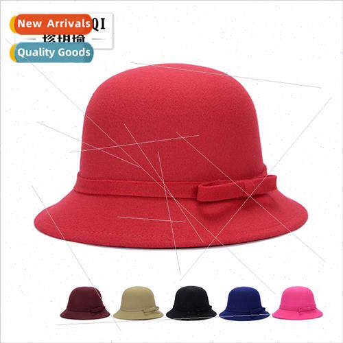 Korea popular women hats fall winter warm felt hat elegant b