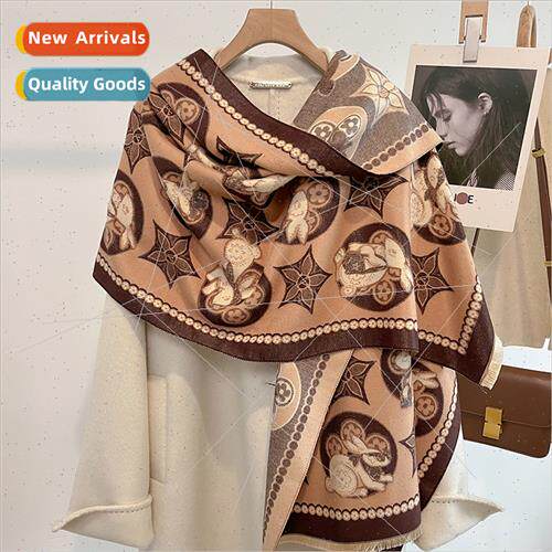 Autumn winter rabb imation cashmere scarf female winter Kore