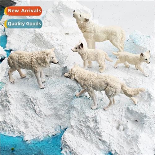 Wildlife model arctic wolf snarling wolf walking wolf cub or图片