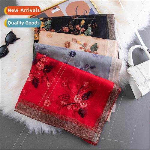 fashion silk scarf female thin spring fall Korea  shawl autu