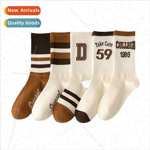 Mid-calf socks student socks female ins tide versatile high
