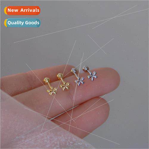 925 silver needle popular mini small flower earrings female