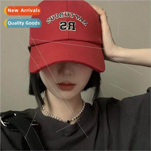 Letters wide brim baseball cap female spring summer Japanese