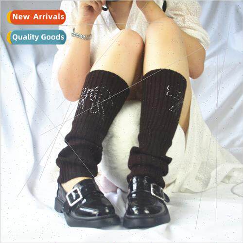 Women fall winter warm knted wool point diamond bow socks cu