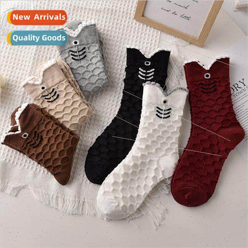 Outer wear koi socks womens long autumn and winter ins tide