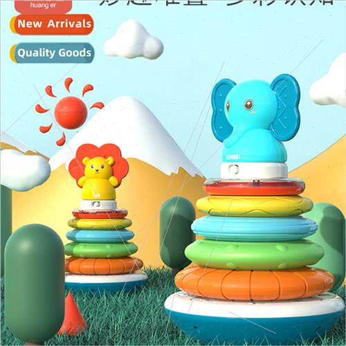 Stacking music does not fall over children educational rainb