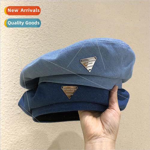 Japan denim beret children spring summer niche painter hat c