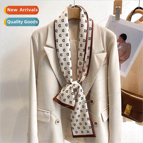 Small long narrow silk scarf female hundred wh spring fall h