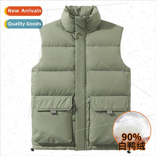 Down jacket vest autumn winter new male HK nd solid color co