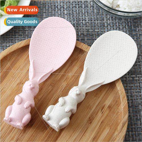 Standing rice spoon kchen wheat straw tableware cute bunny r