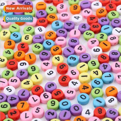 Acrylic loose beads English letters flat beads diy children