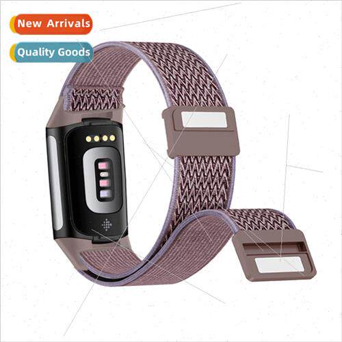 适用fitbit charge5 stretch nylon watch bcharge6 wave pattern
