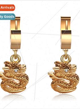 Korea  simple metal wind personaly creative  earrings faucet