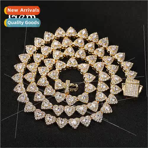 Europe hipster diamond necklace hip hop love full diamond ne