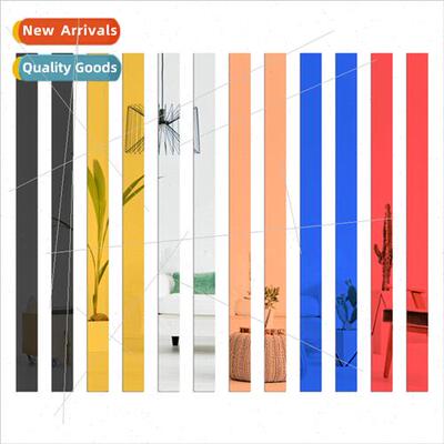 Long strip acrylic mirror paste closet diagonal paste living