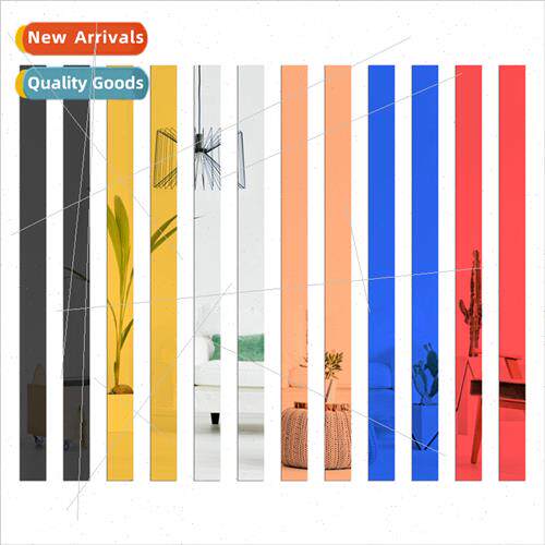 Long strip acrylic mirror paste closet diagonal paste living