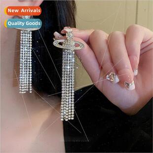 burst earrings Saturn sexy planet tassel out inves hollowed