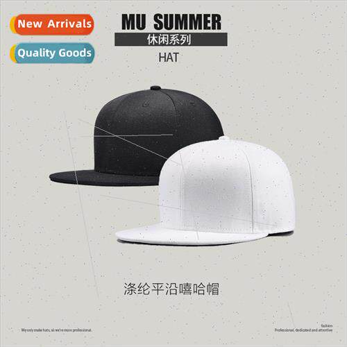 Solid color flat cap baseball cap children summer bboy black