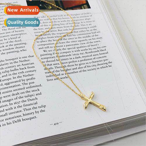 Fashion s925 silver cross necklace women short collarbone ch