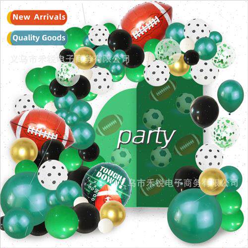 Green Soccer Football Rugby Latex Balloon Package GarlArch S
