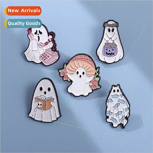 Halloween series fun ltle ghost brooch clothes backpack cart