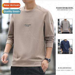 round neck loose Autumn shirt men bottoming letters sweater
