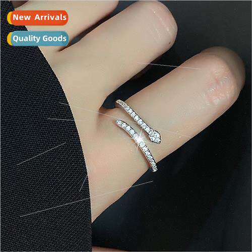 Hundreds creative spir snake full diamonds open adjustable r