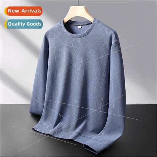 Round neck sweater men 2023 new men business dad casual loos