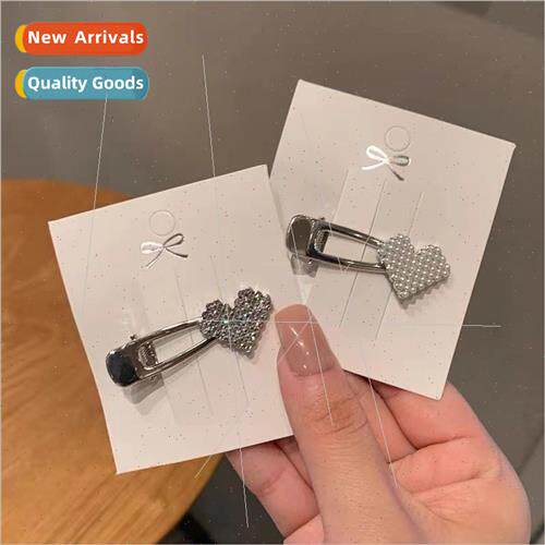 Korea retro love rhinestone pearl hairpin female headdress h