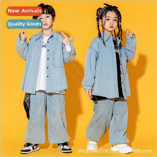 Childrens set dance cowboy su hip-hop wind shirt children ti