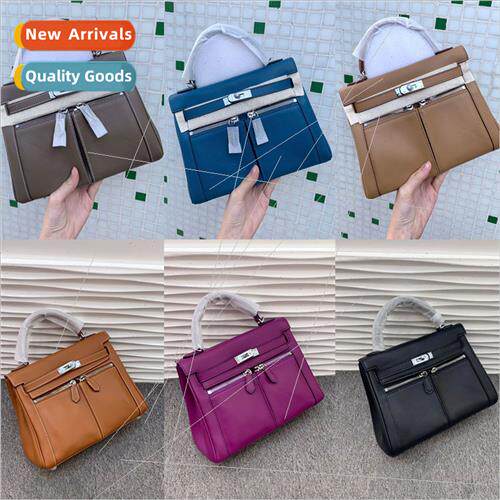 Large imation brnew swif double shoulder strap Kelly bag cow