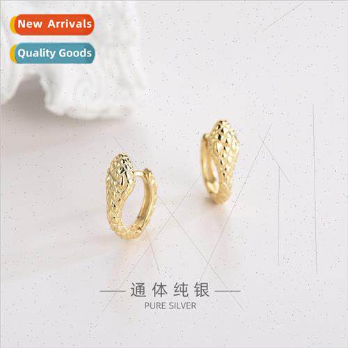 s925 silver Korea cute ltle snake earrings fashion animal sh