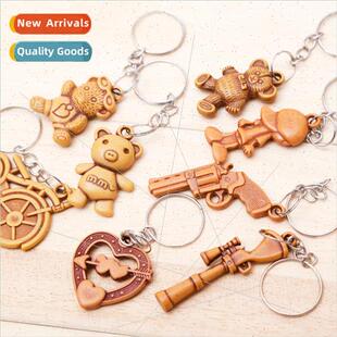 Taobao giveaway key pendant Multi-mixed faux wood pendant
