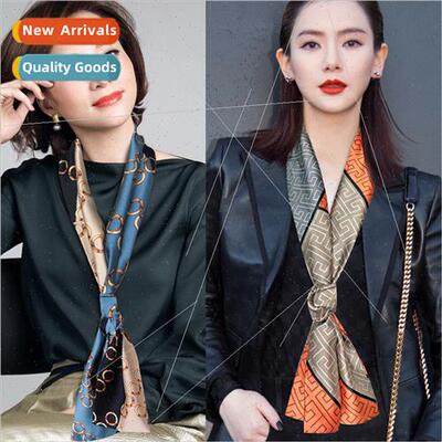 Star Narrow lk Scarf Women Fluttering Hair Accessories Tie B