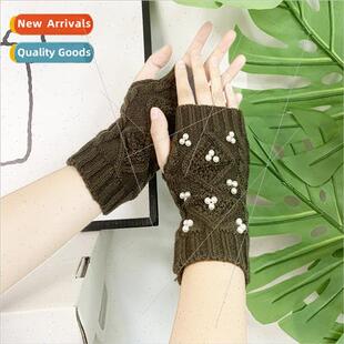 warm half Korea autumn pearl sleeve winter hole New finger