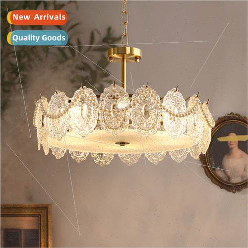 French light luxury living room ceiling chandelier full copp