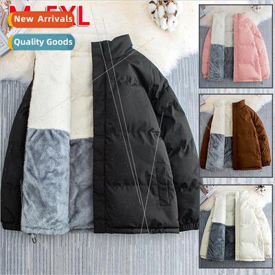 Double-sided wear lambswool particles cotton jacket men wome