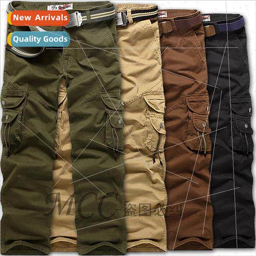Outdoor work pants men large size multi-pocket loose type wo