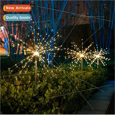 Solar firework lights led dandelion copper wire lights lawn