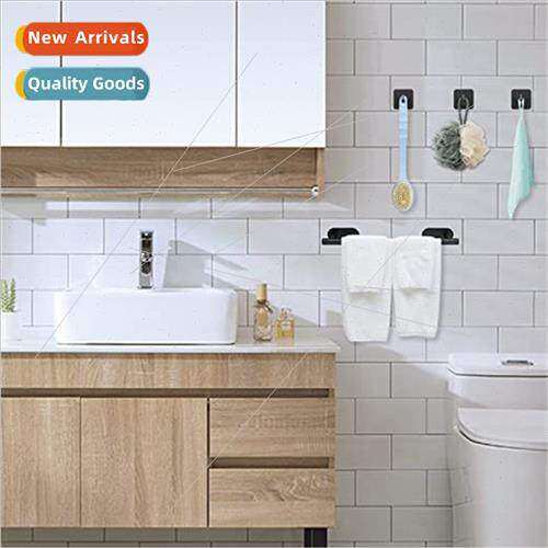 Black Towel Rack No Punch Towel Rack made 304 Towel Hook -Ad