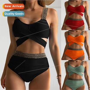 Spl Solid Bikini New Triangle Women Europe Swimsu 2023 Color