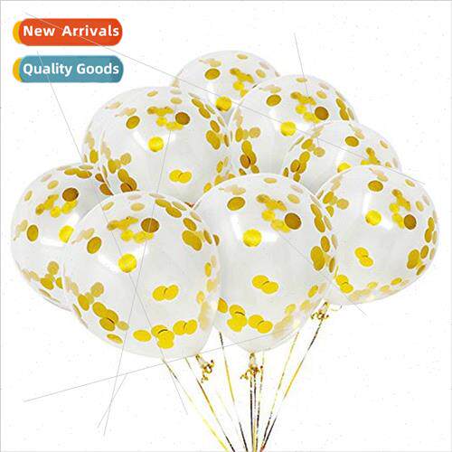 12 inches transparent gold sequin balloon holiday party sequ