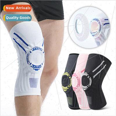 Sports knee pads support silicone patella protection men and
